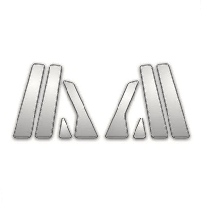 Chrome Pillar Post Covers 8pc for Jaguar XJ (2011–2019)