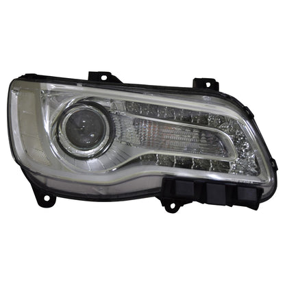 Chrome Passenger Side Halogen Headlight Assembly for 2015-2017 Chrysler 300