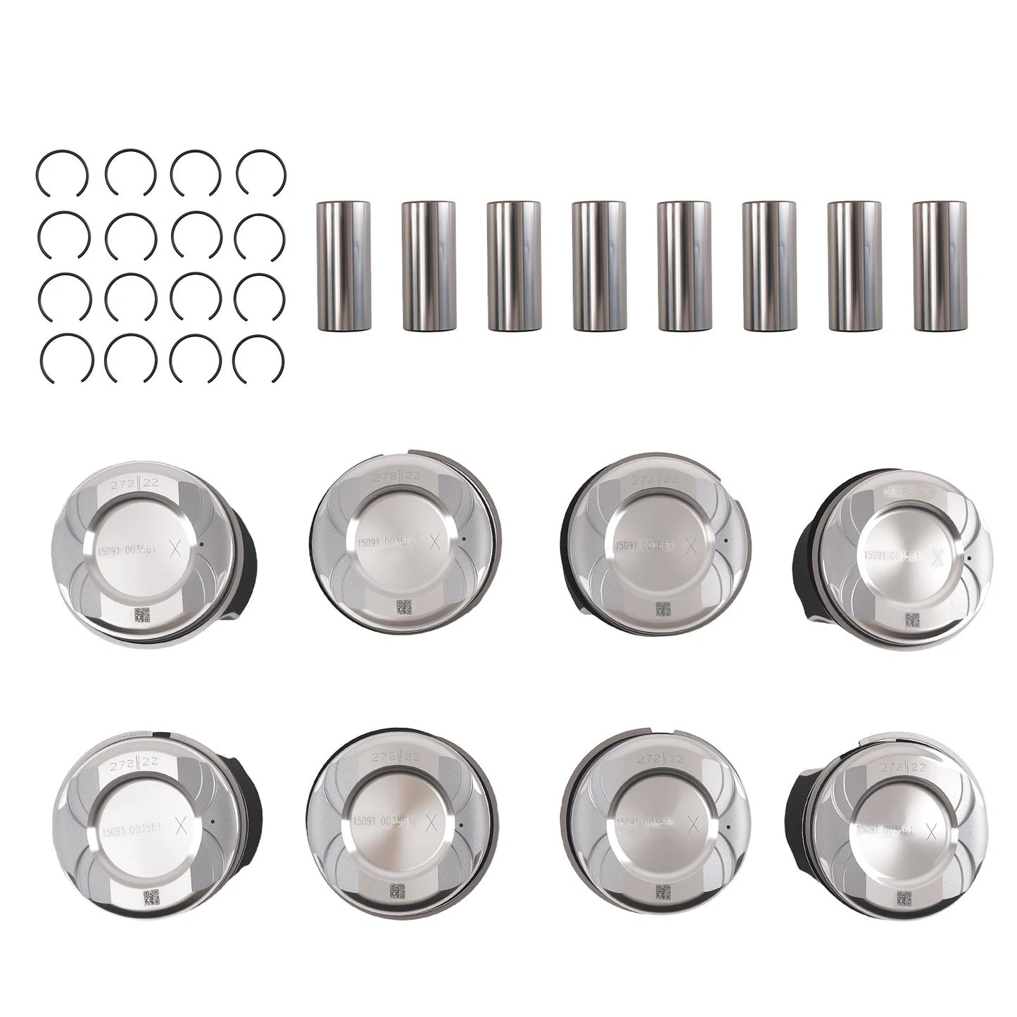 8PCS Engine Pistons Kit for Mercedes GL450 GL550 GLS550 (2013–2019)