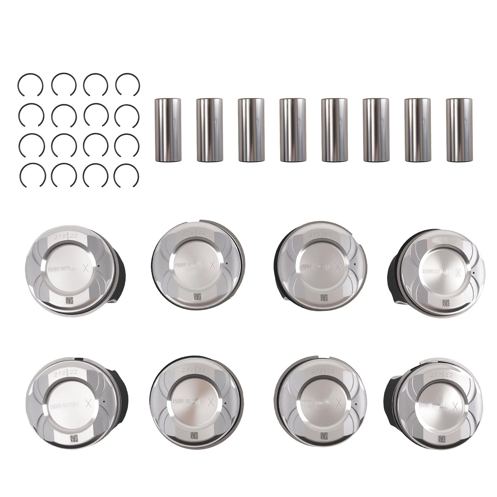 8PCS Engine Pistons Kit for Mercedes GL450 GL550 GLS550 (2013–2019)