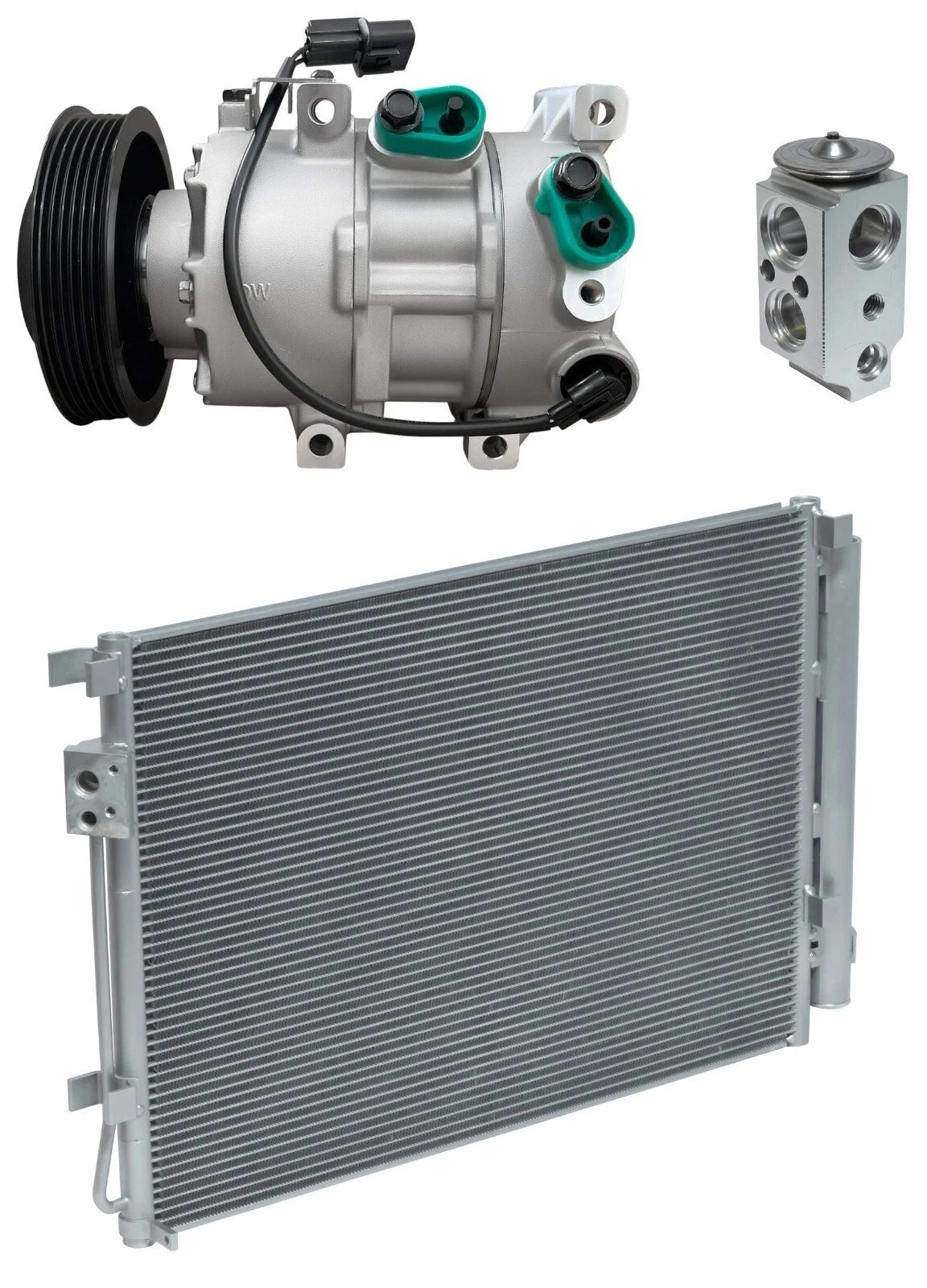 A/C Compressor Kit With Condenser for Kia Rio 1.6L (2013–2017)