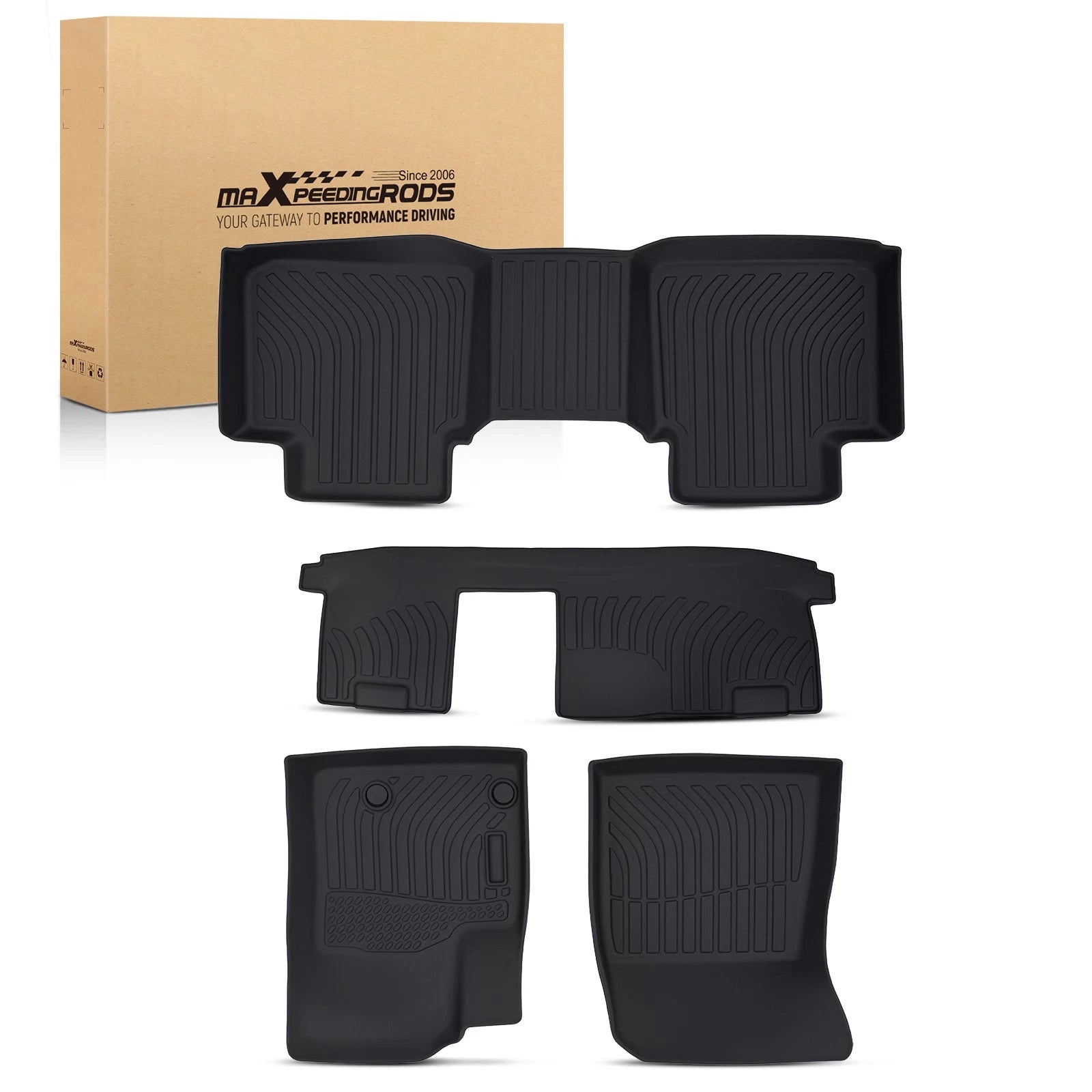 All Weather Black Floor Mats for Mitsubishi Outlander (2022–2025)