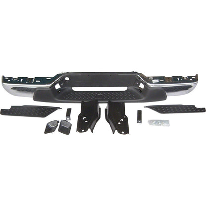 Replacement Chrome Rear Step Bumper Assembly w/o Towing (See Compatible Chart)