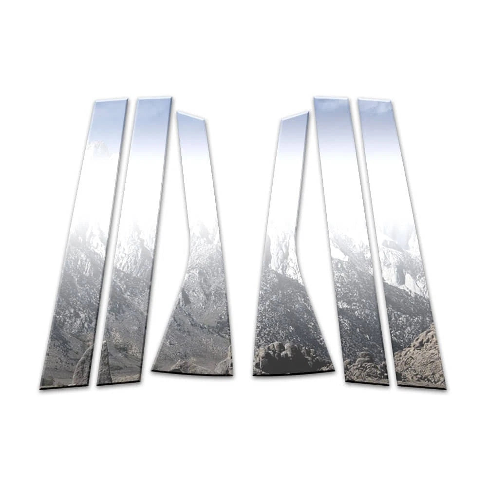 6Pc Chrome Pillar Post Covers Replacement for Honda Fit (2009–2014)