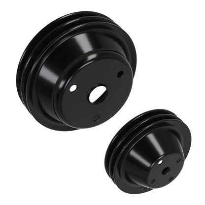 Long Water Pump & Crankshaft Pulley for Chevrolet Small Block (SBC) 1955-1970