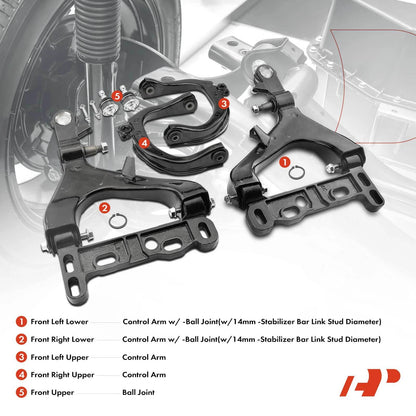 6x Front Control Arm with Ball Joint for Chevy Trailblazer (2004–2007)
