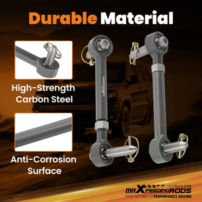 Front Extended Sway Bar End Links for Jeep Wrangler (2007–2018)
