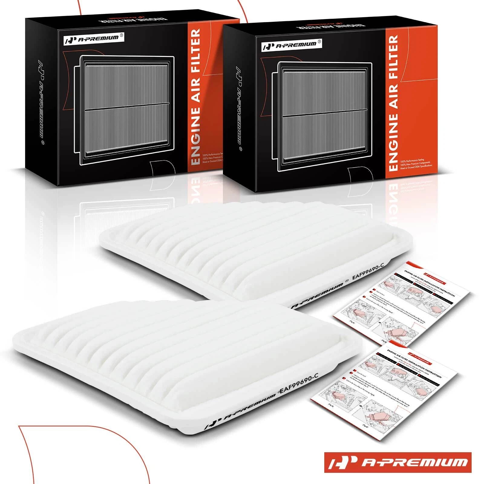 2X Engine Air Filter for Chevy Cobalt Pontiac Pursuit G5 (2005–2010)
