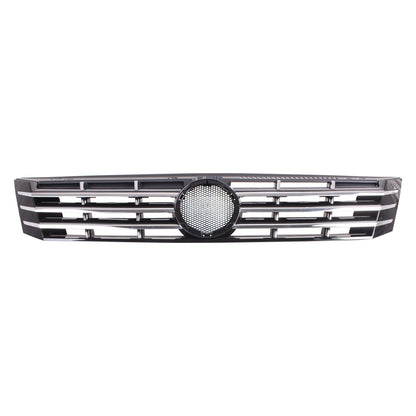 Replacement Black Plastic Front Grille w/Chrome Vertical Bars