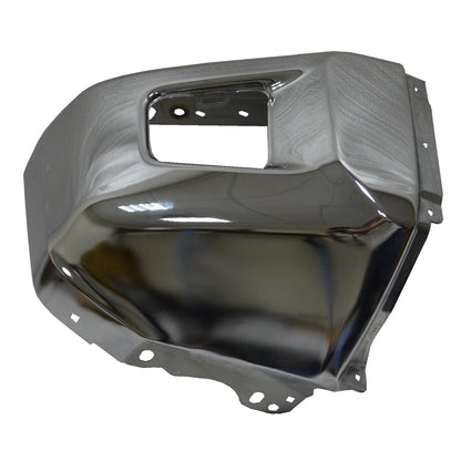 Replacement Chrome Passenger Side Front Bumper End w/o Park Assist Sensor Holes