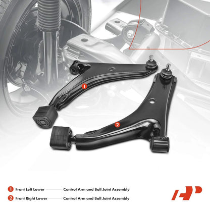 2X Front Lower Control Arm with Ball Joint for Chevrolet Metro (1998–2001)