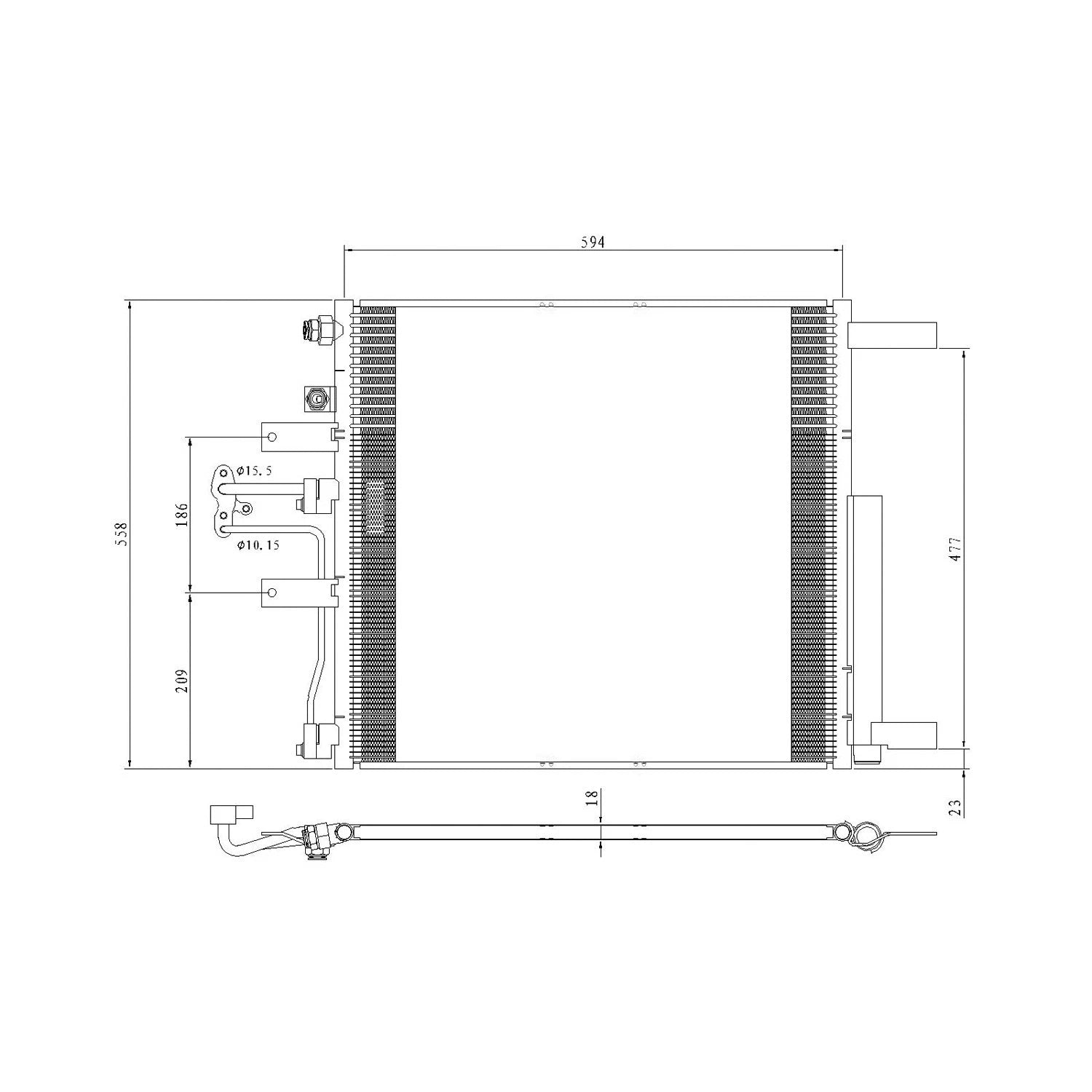 Replacement A/C Condenser Repair Part For 2013-2018 RAM Pickup-RAM-1500