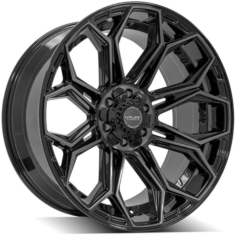 22" Gloss Black Wheel w/Brushed Face for 23 Toyota Land Cruiser - RVO4116