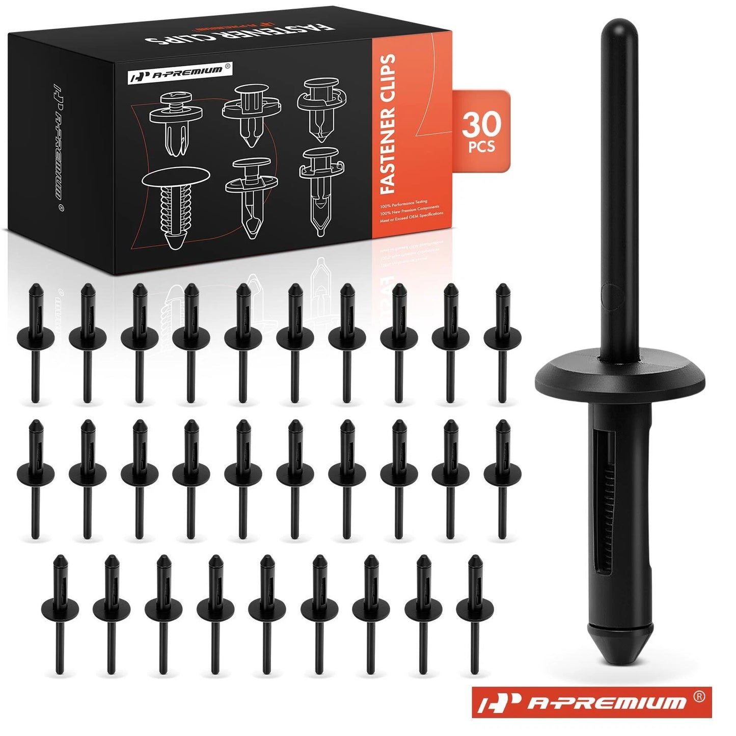 30Pcs 5mm Nylon Front Bumper Rivet Clips for Chevy Camaro (2010–2015)