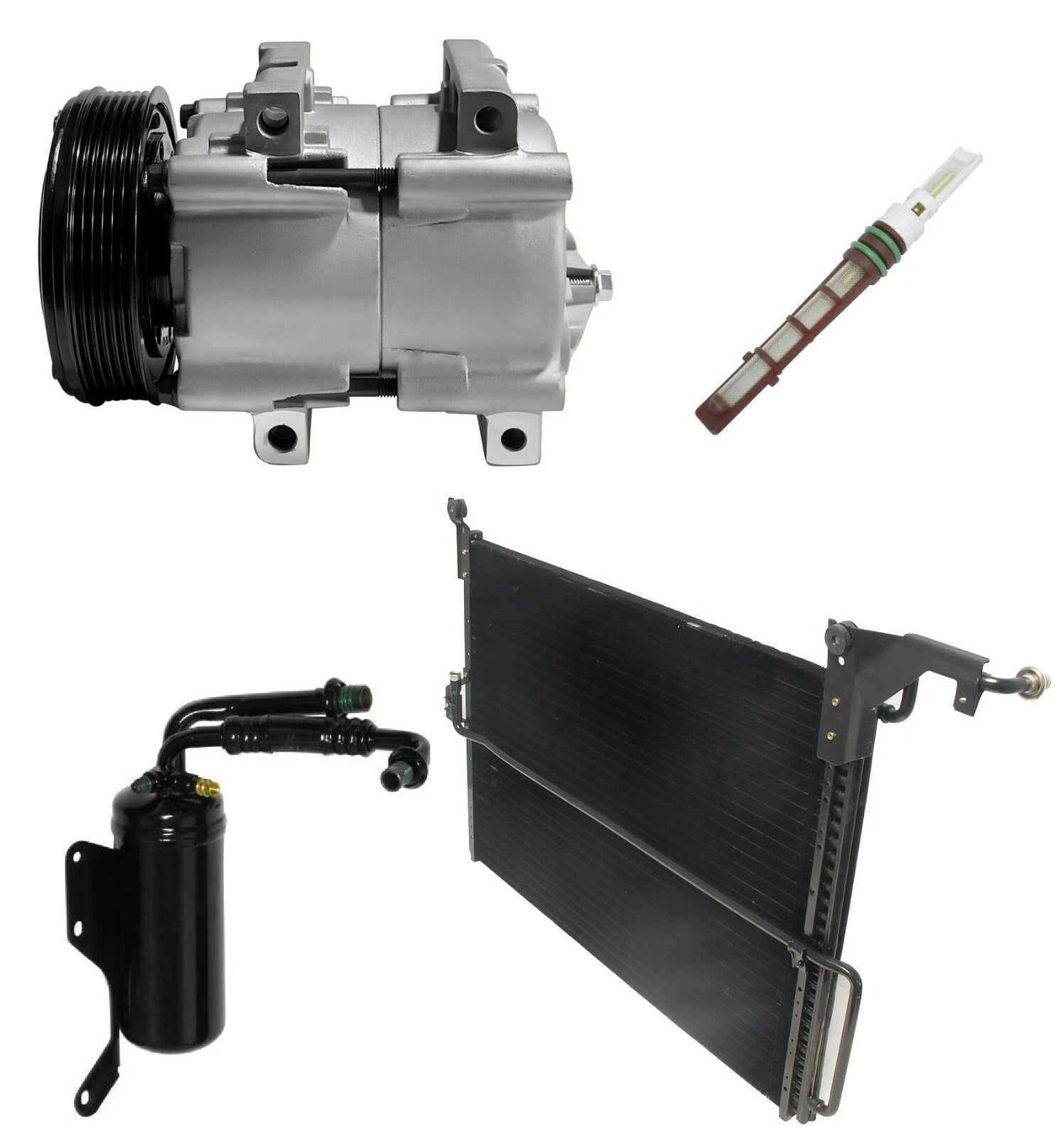 A/C Compressor Kit With Condenser for Ford E-350 Econoline (1992–1997)
