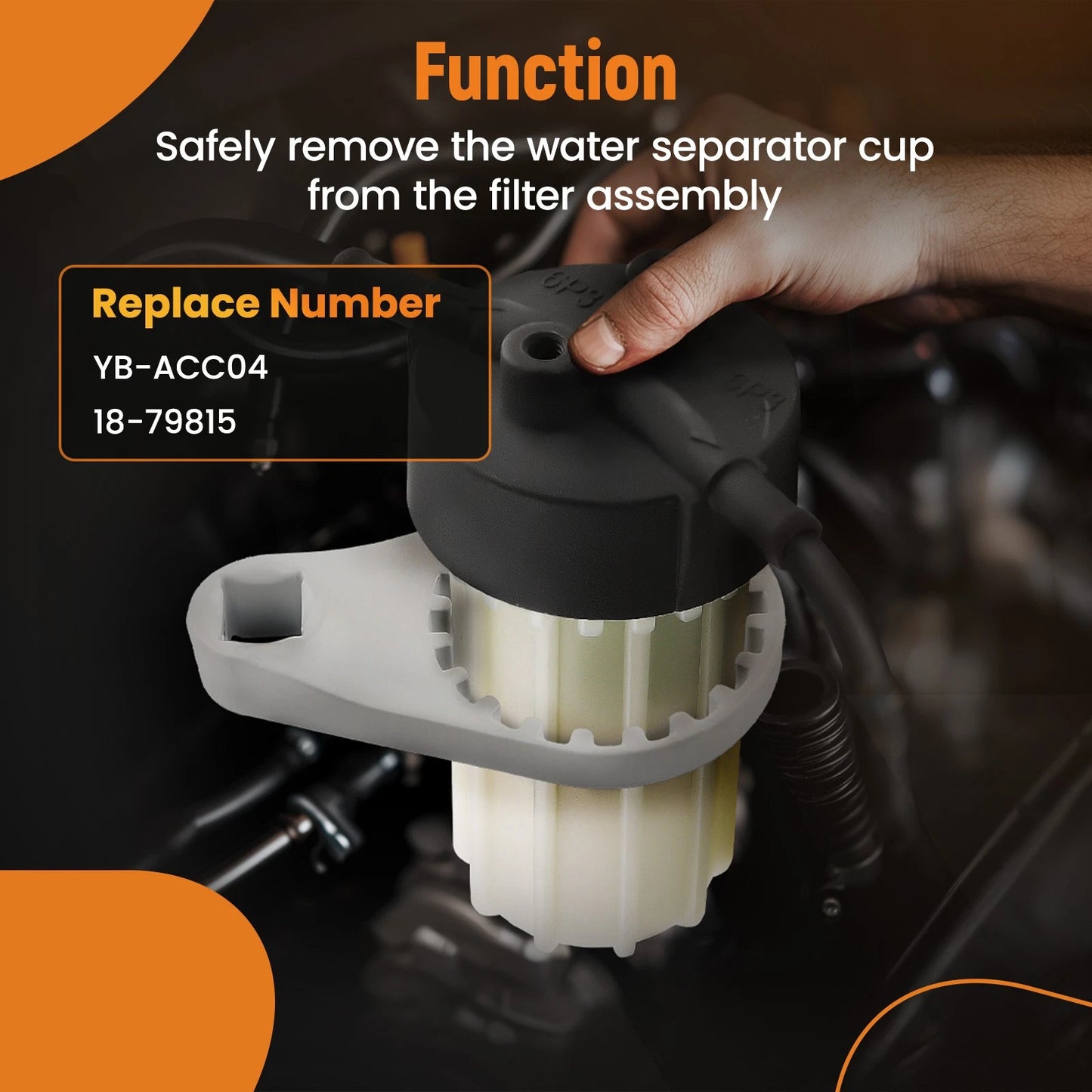 Fuel Filter Water Separator Wrench for Yamaha 4-Strokes (2018–2023)