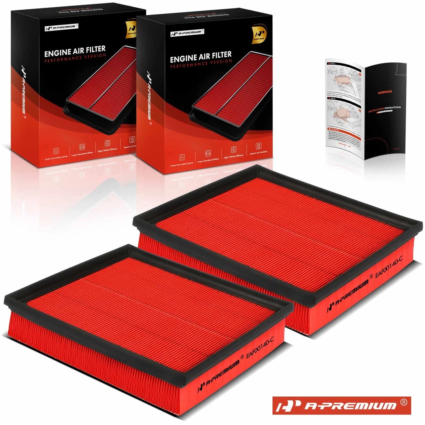 2X Performance Engine Air Filter for Chevy Impala Buick Allure