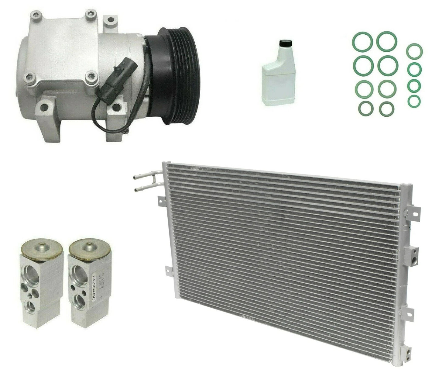 AC Compressor Kit Replacement with Condenser for Ford Transit (2014–2019)