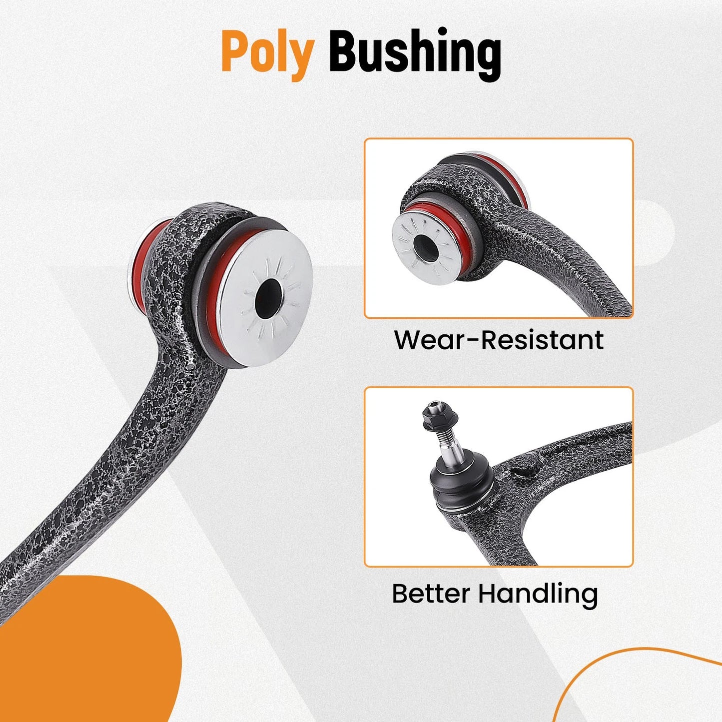 Front Control Arm Ball Joint PU Bushing for 2007–2013 Chevy Silverado 1500 Yukon