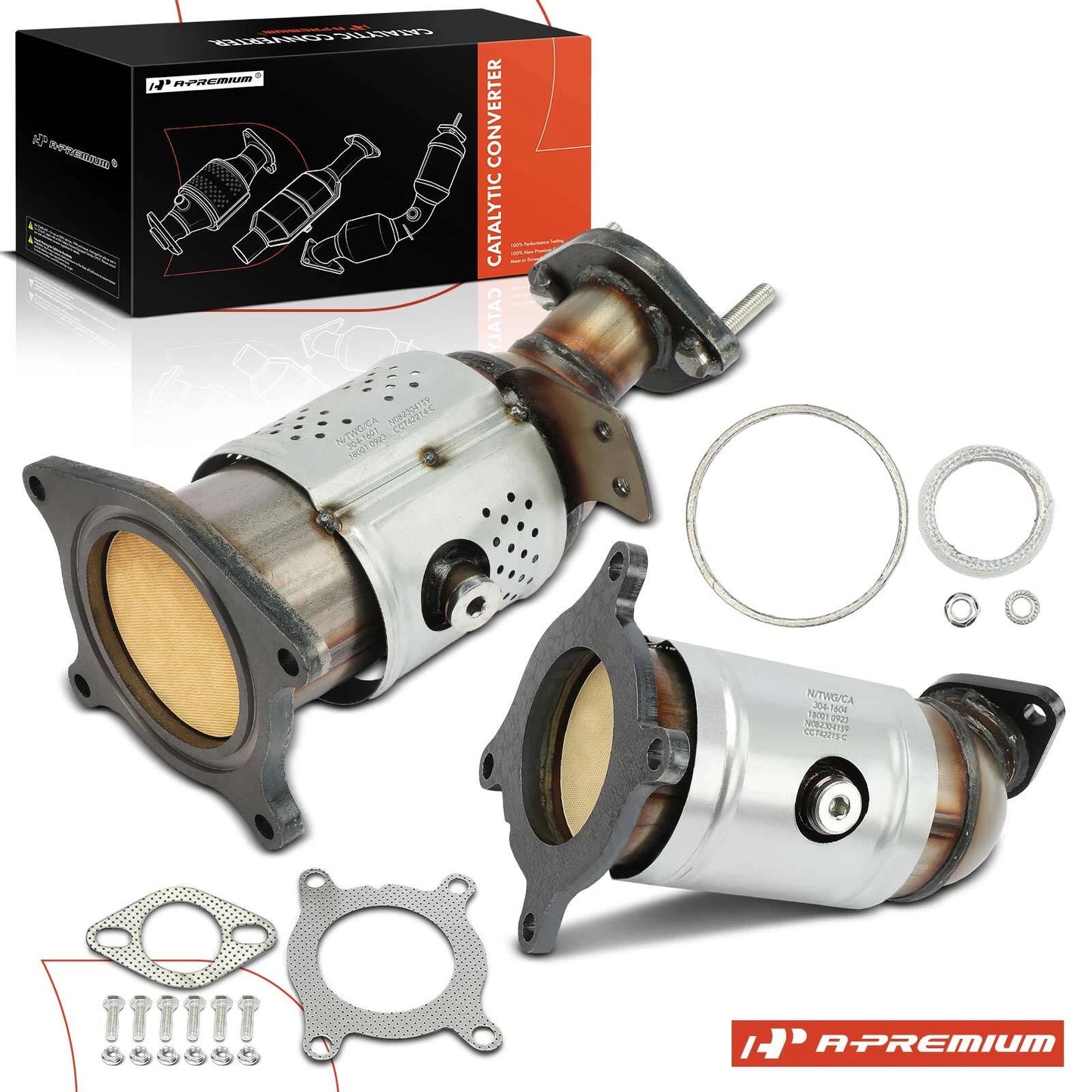 2X Front & Rear Catalytic Converter for Ford Fusion (2010–2012)