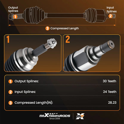 Front Left Driver Side CV Joint Axle for Toyota Sienna (2011–2016)