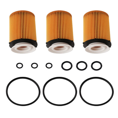 3-Pack Oil Filter for Mercedes-Benz CLA200 CLA250 GLA200 (2013–2016)
