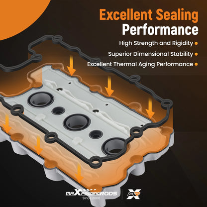 Engine Valve Cover (2) for Audi VW A4 A5 A6 S4 S5 Q5 (2009–2017)