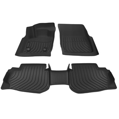 All Weather TPE Floor Mats for Ford Fusion/Lincoln MKZ (2013–2016) Black