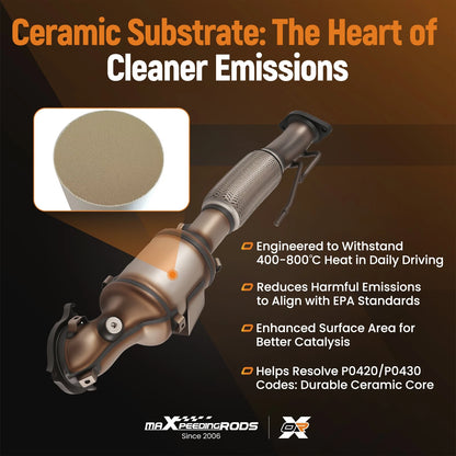 Front Catalytic Converter with Gasket for Ford Fusion 2013–2020 (EPA)