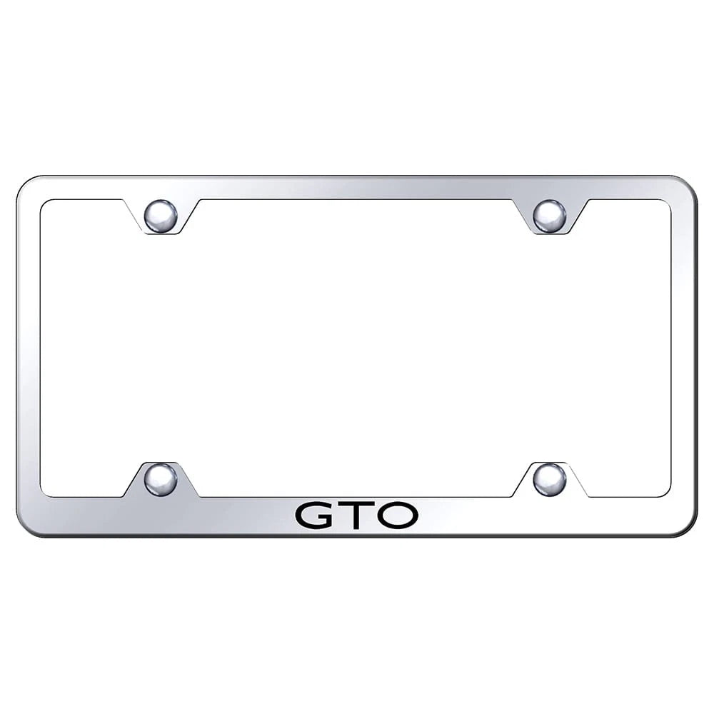 Mirrored Wide Body License Plate Frame - Officially Licensed for Pontiac GTO