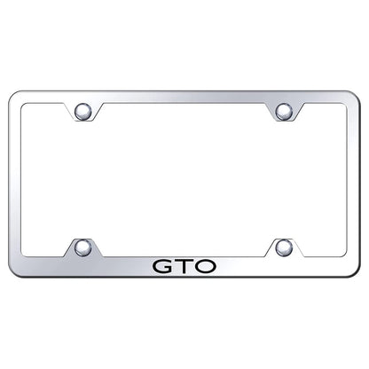 Mirrored Wide Body License Plate Frame - Officially Licensed for Pontiac GTO