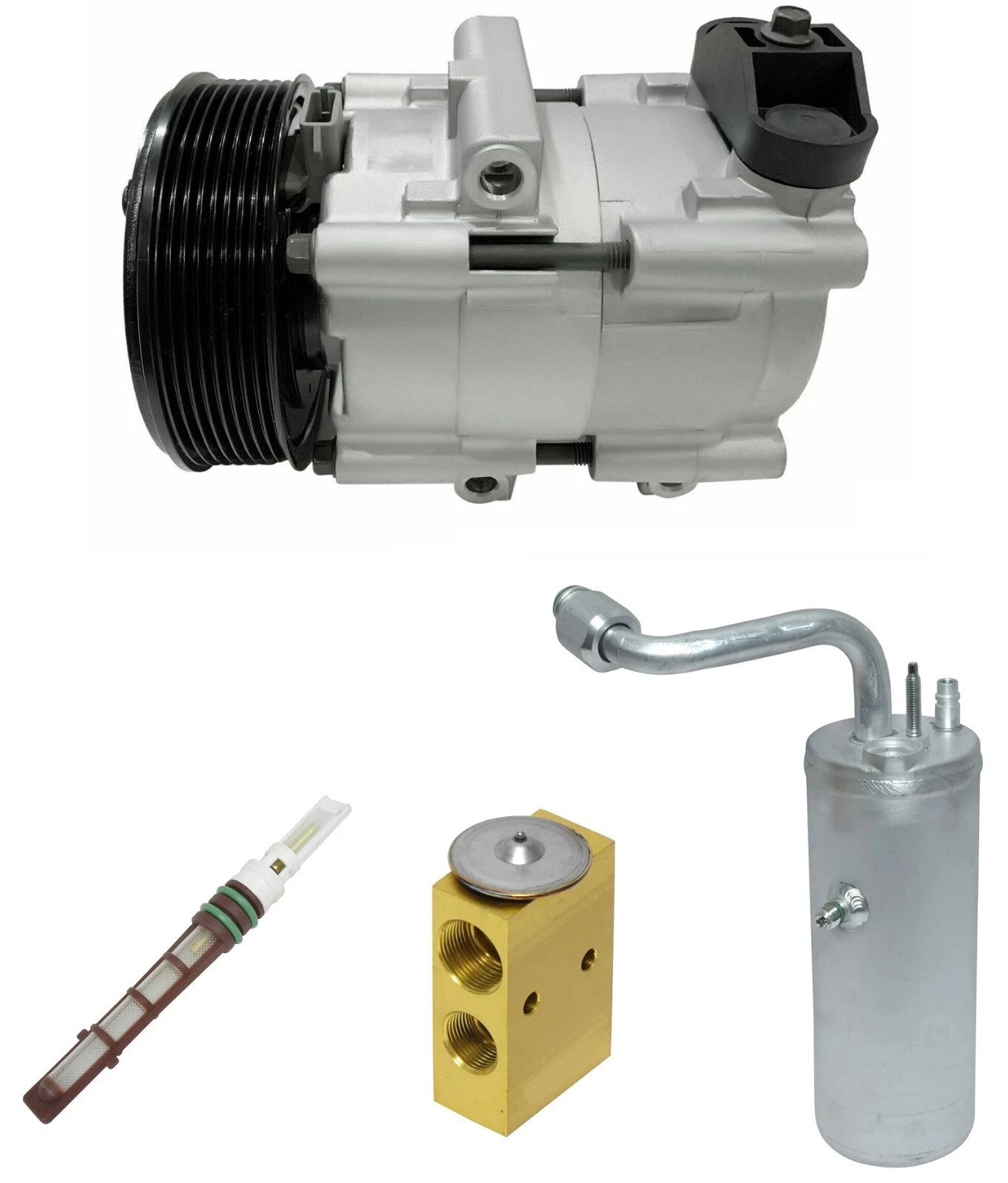 AC Compressor Kit Replacement for Ford Excursion 5.4L 6.0L (2004–2005)