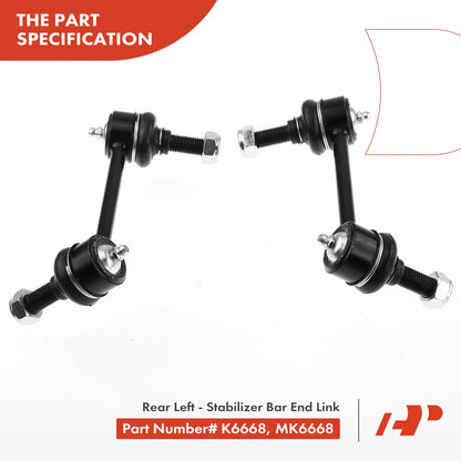 6X Sway Bar End Link & Tie Rod End for Chevy Trailblazer (2002–2009)