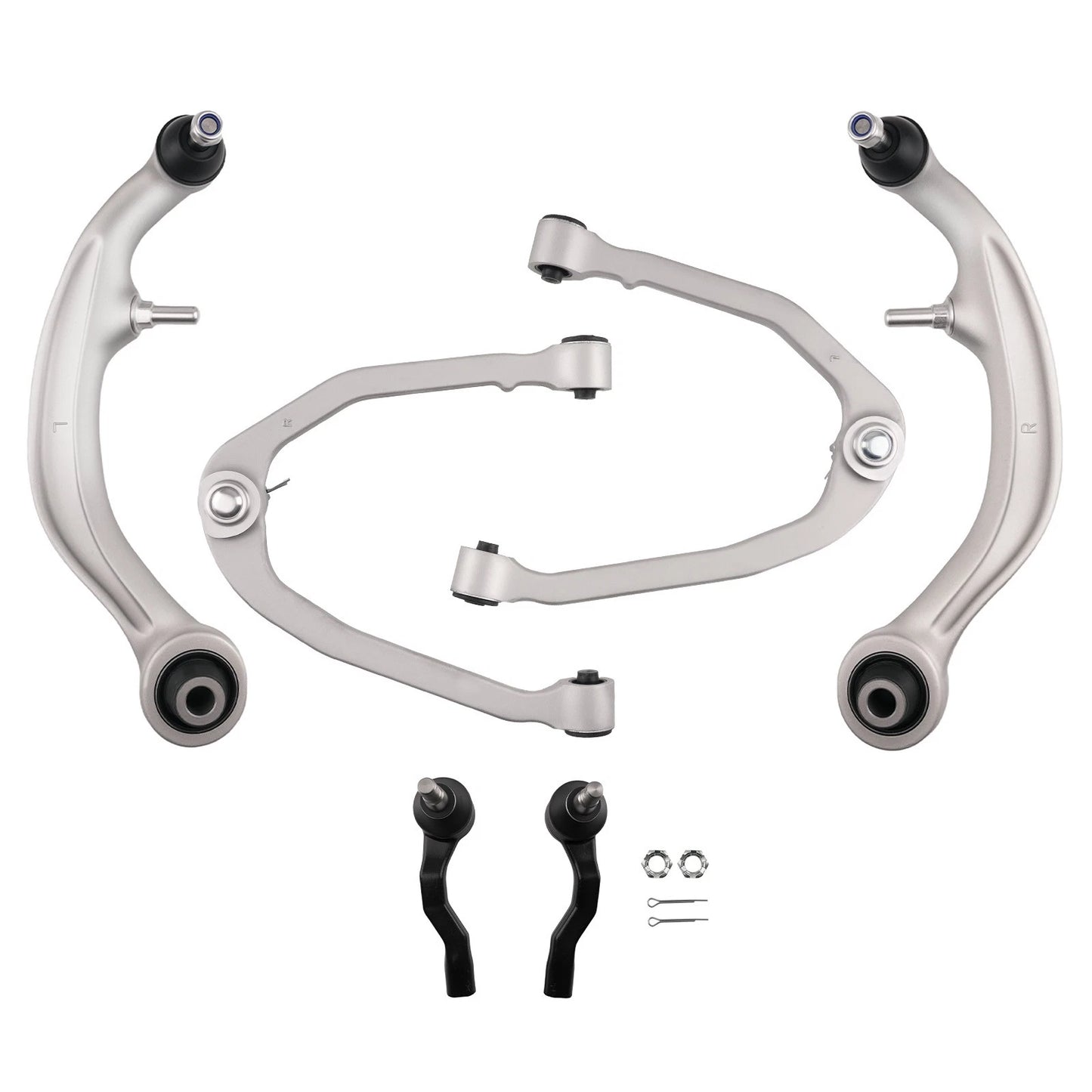 Front Upper Lower Control Arm & Tie Rod End for Nissan 350Z Infiniti G35 (2003–2009)