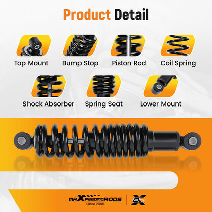 2x Rear Coil-Over Shocks for Yamaha Golf G14 G16 G19 (2007–2016)