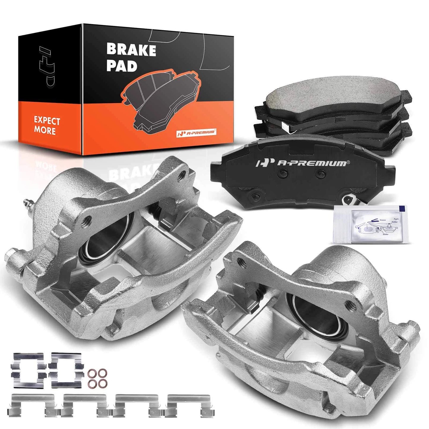 6x Front Brake Caliper & Pad for Chevrolet Impala (2000–2016)