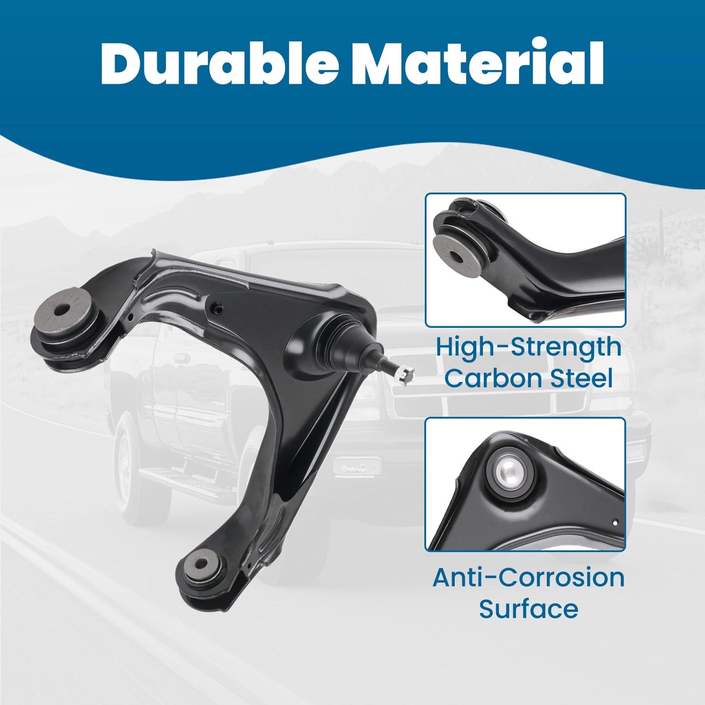 Front Upper Control Arms Ball Joints for GMC Sierra 2500/3500 HD (2001–2010)