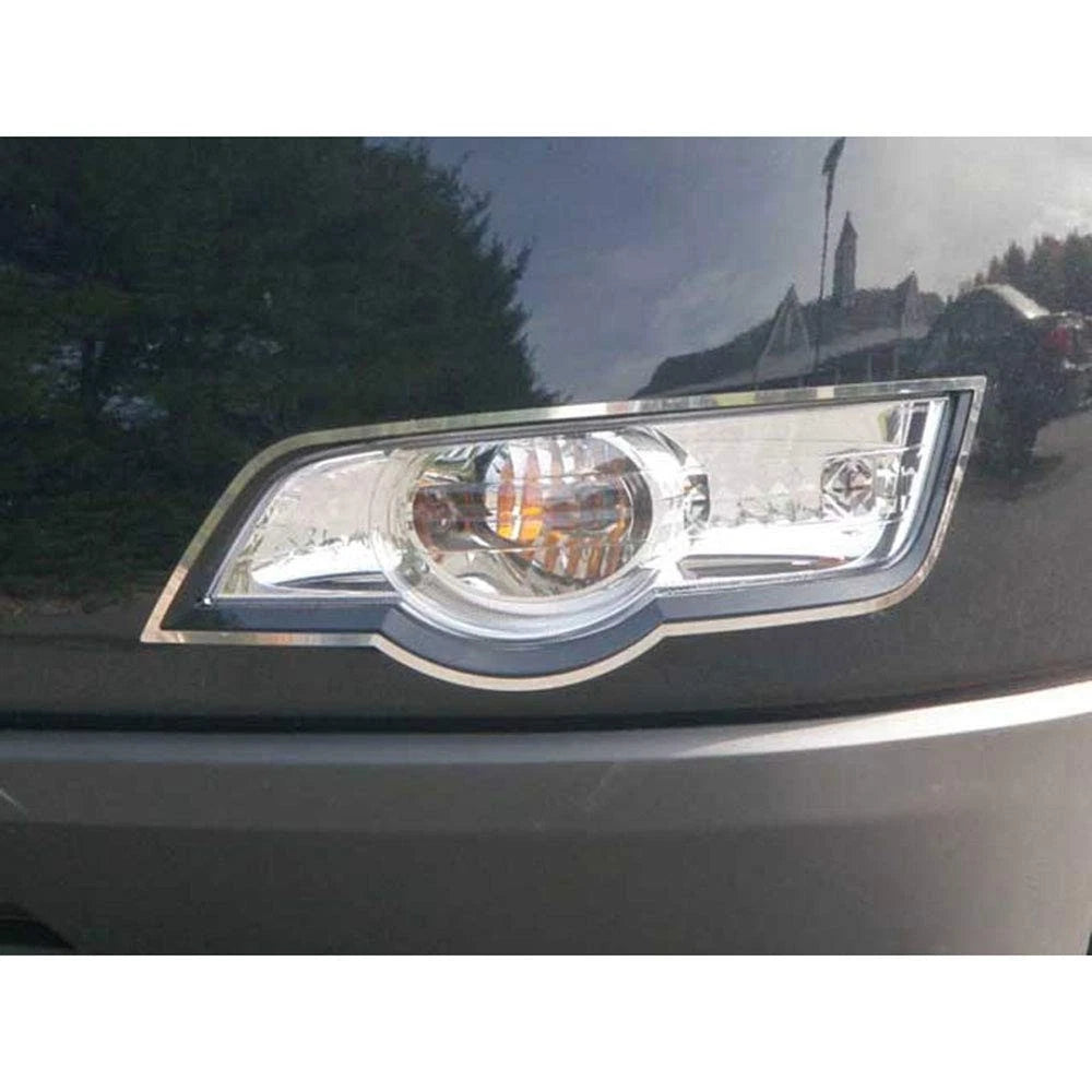 2pc Chrome Front Foglight Surrounds for 2009-2012 Chevy Traverse