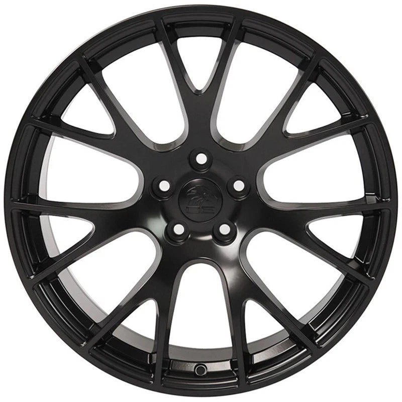 22 Inch Satin Black Wheel for 2005–2011 Dodge Dakota Heavy Duty