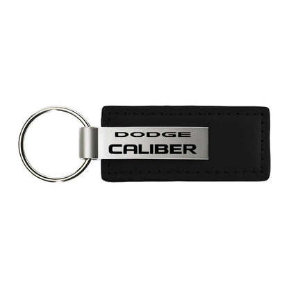 Black Leather Keychain - Officially Licensed for Dodge Caliber
