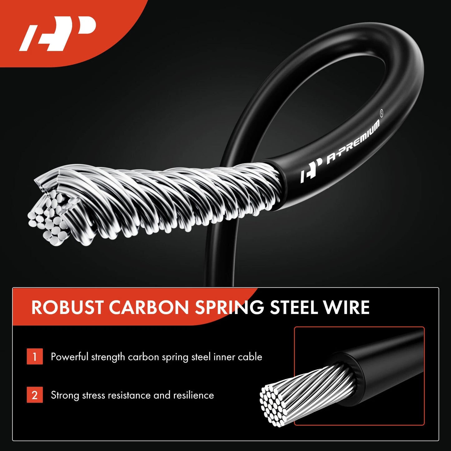 2Pcs Rear Parking Brake Cable for Chevy Express 1500 2500 (2003–2023)