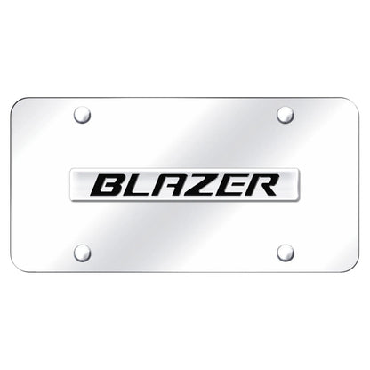 Chrome Name on Chrome License Plate - Officially Licensed for Chevrolet Blazer