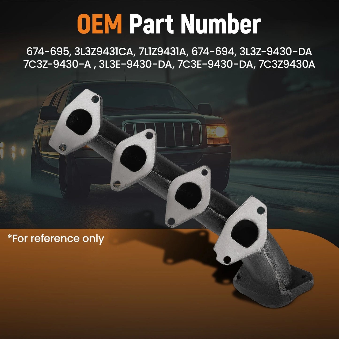 2x Exhaust Manifold with Gasket for Ford F-150 Expedition (2004–2006)