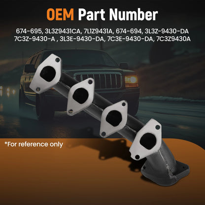 2x Exhaust Manifold with Gasket for Ford F-150 Expedition (2004–2006)
