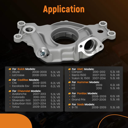 Engine Oil Pump Kit for Hummer H2 H3 (2008–2010) 5.3L 6.2L High Volume