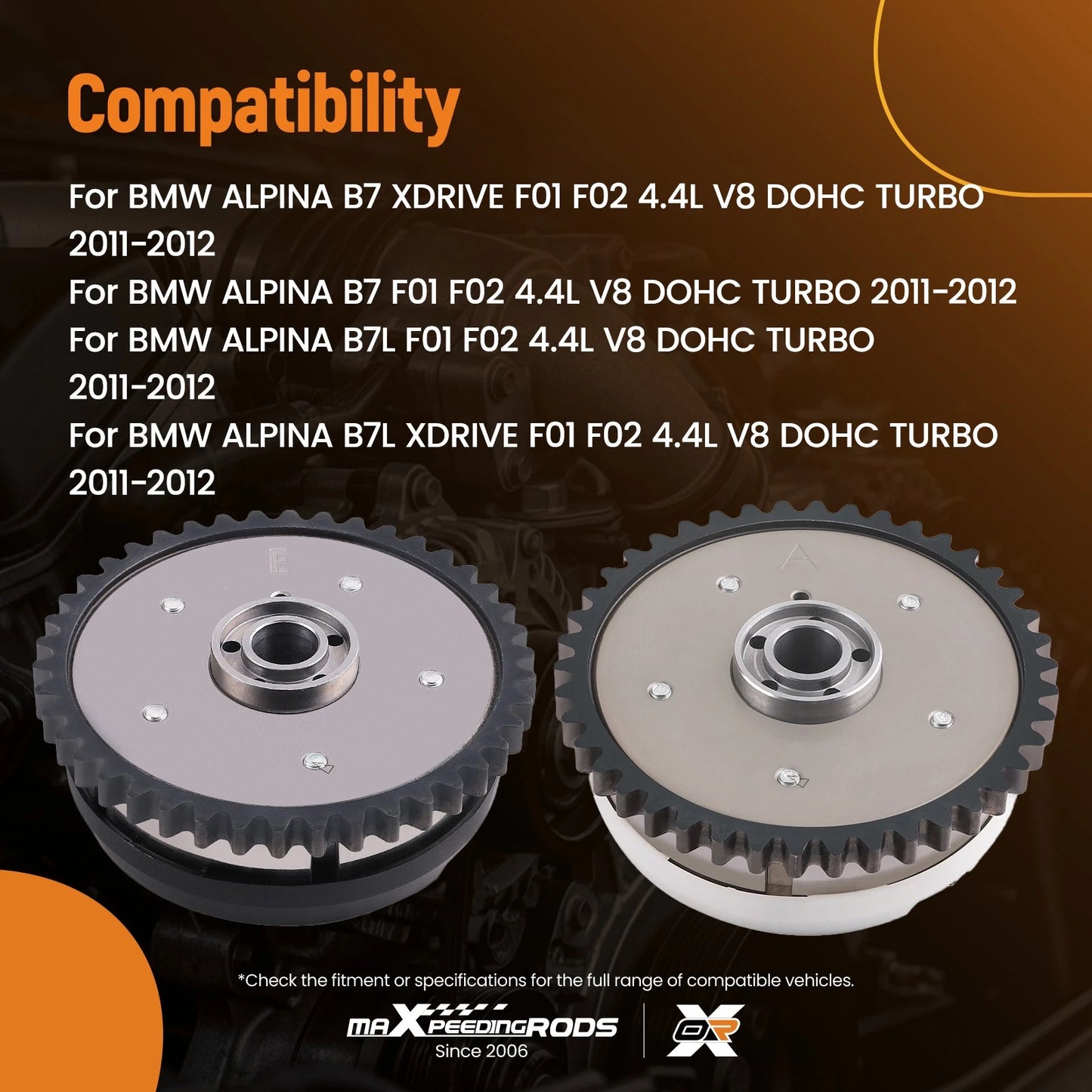 Camshaft VVT Gears for BMW Alpina 550i 650i 750Li X5 X6 (2011–2019)