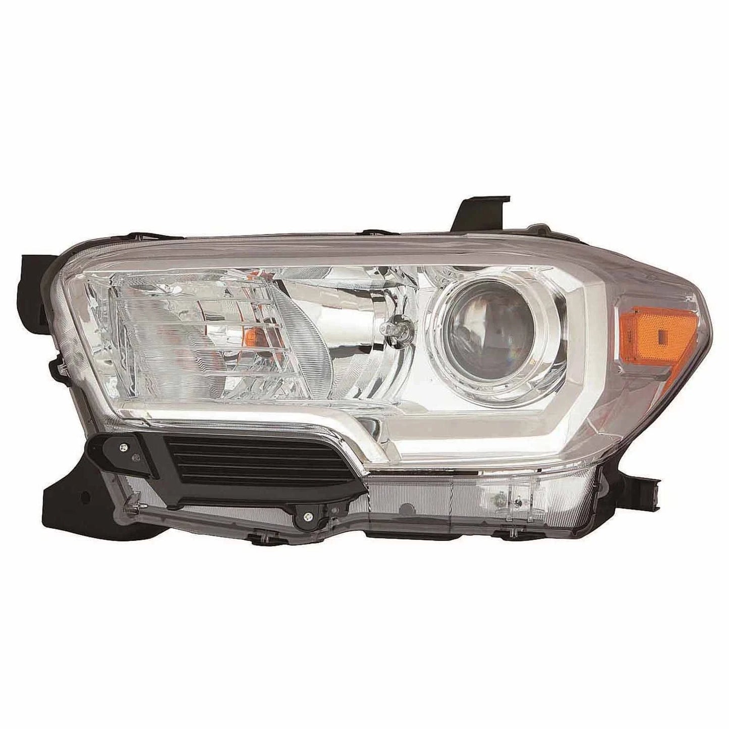 Replacement Chrome Passenger Side Halogen Headlight Assembly w/o Fog Lights