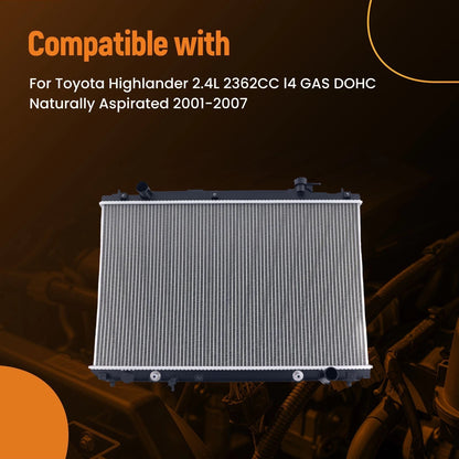 Aluminum Engine Radiator for Toyota Highlander 2.4L (2001–2007)