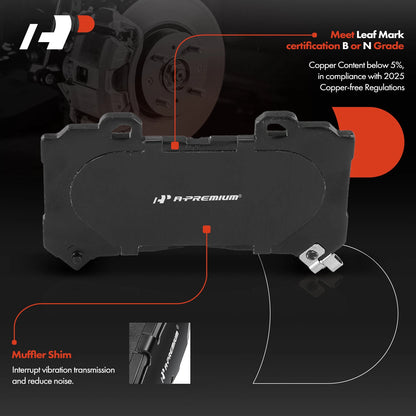 4X Front Ceramic Brake Pads for Chevrolet Colorado GMC Canyon (2015–2020)