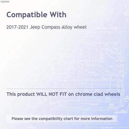 17 Inch Gloss Black Wheel Skins Replacement for 2017-2021 Jeep Compass